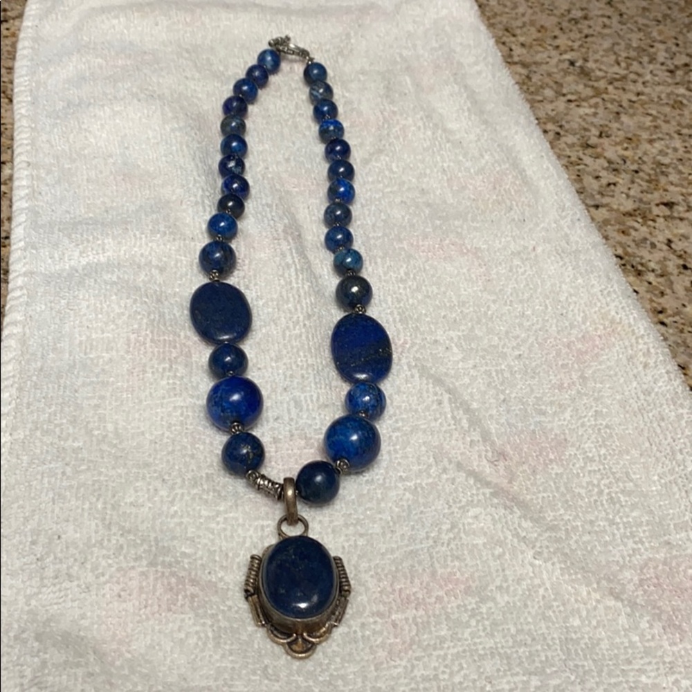 Lapis Statement Necklace - image 4